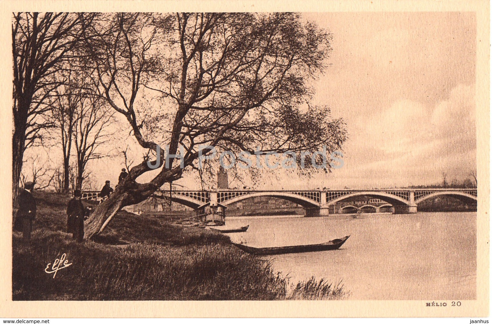 Toulouse - Les Bords de la Garonne et Pont Saint Michel - Pyrenees Ocean - hotel - 158 - old postcard - France - unused - JH Postcards