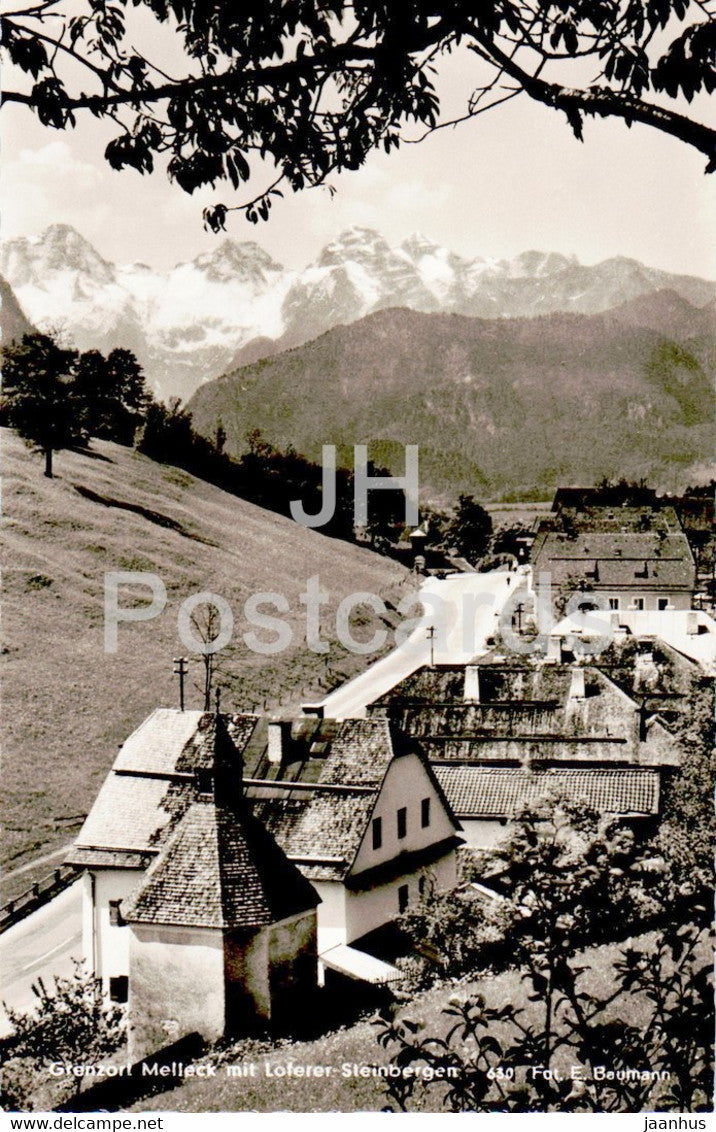 Grenzort Melleck mit Loferer Steinbergen - old postcard - Germany - unused - JH Postcards