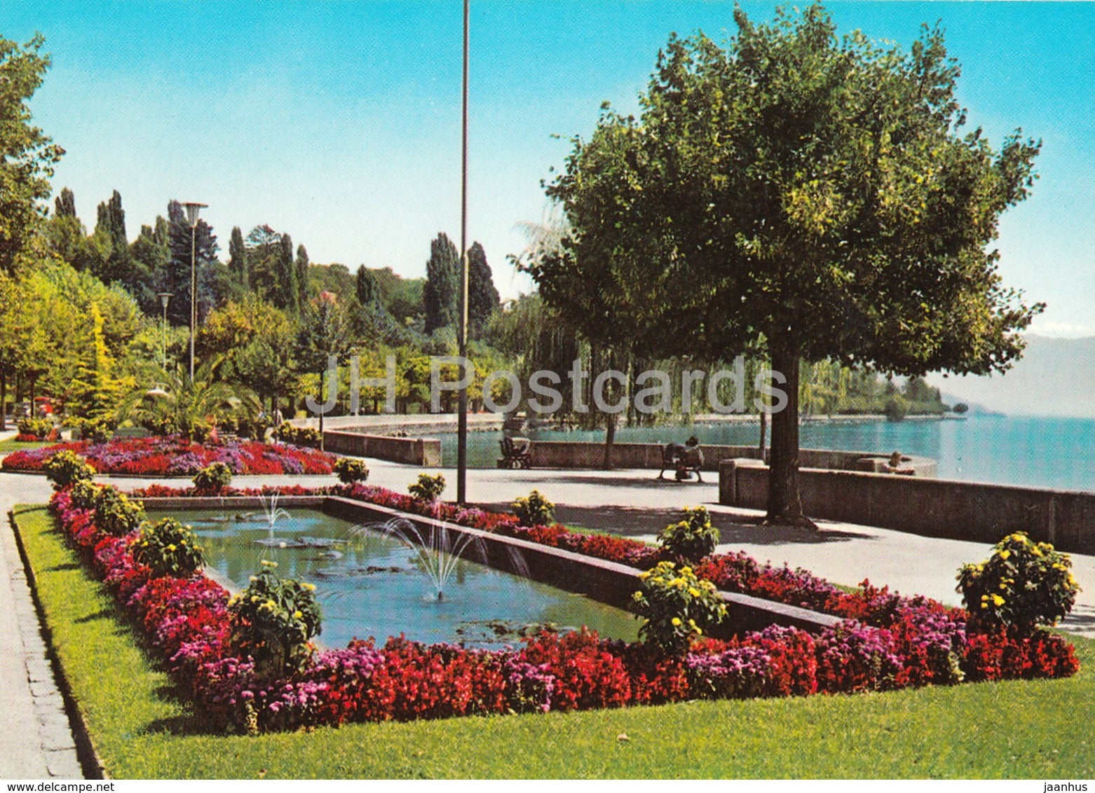 Lausanne - Le Quai d'Ouchy - Lake front at Ouchy - Switzerland - unused - JH Postcards