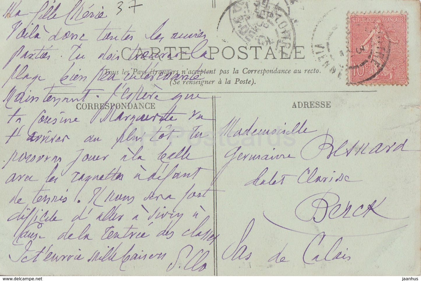 Amboise - Le Chateau - castle - 10 - old postcard - France - used