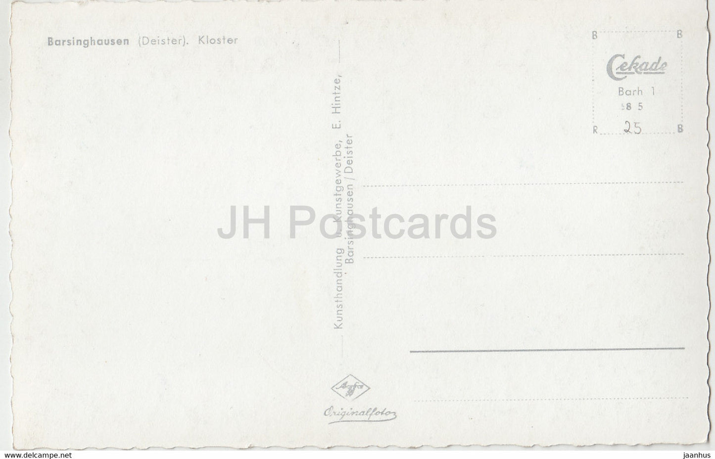 Barsinghausen - Deister - Kloster - alte Postkarte - Deutschland - unbenutzt