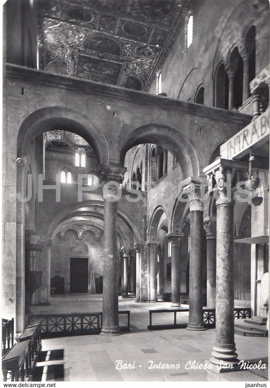 Bari - Interno Chiesa San Nicola - church - Italy - Italia - unused - JH Postcards