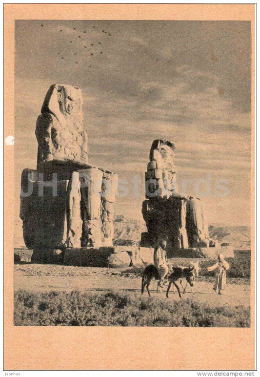 Colossi of Memnon , XV century BC - Egypt - Ancient East Architecture - 1964 - Estonia USSR - unused - JH Postcards