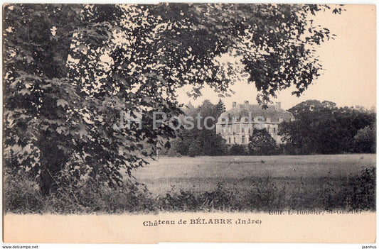 Chateau de Belabre - castle - old postcard - France - unused - JH Postcards