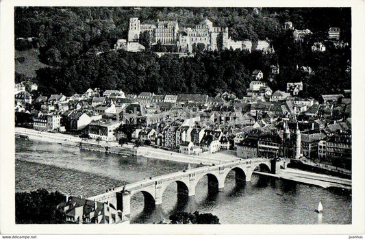 Heidelberg vom Philosophenweg gesehen - old postcard - Germany - unused - JH Postcards