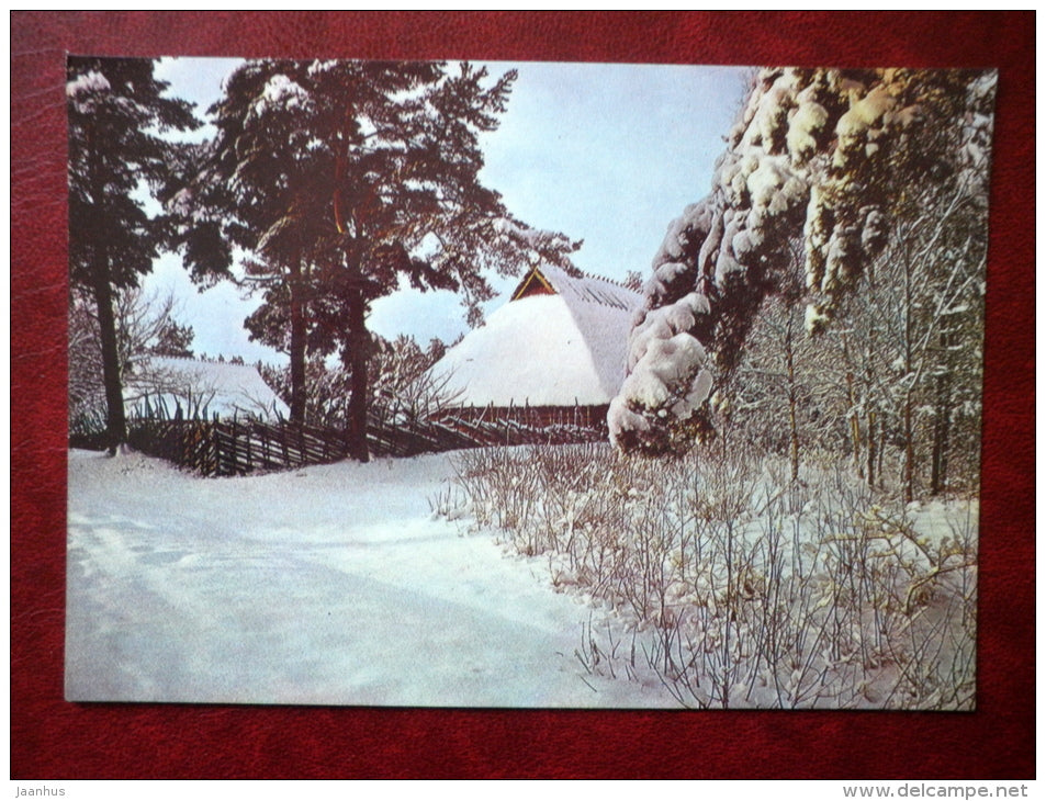 West Estonian Farmyard , II half of 18th century - The Estonian State Open-Air Museum - 1984 - Estonia USSR - unused - JH Postcards