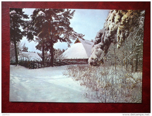 West Estonian Farmyard , II half of 18th century - The Estonian State Open-Air Museum - 1984 - Estonia USSR - unused - JH Postcards