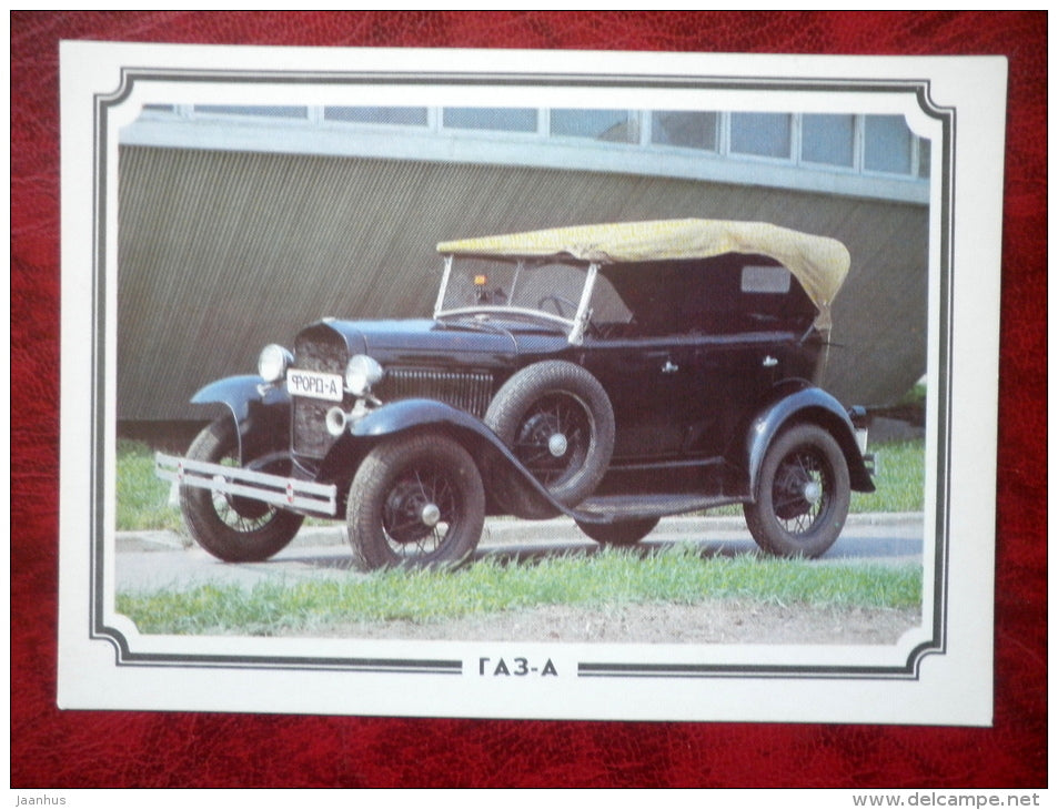 GAZ-A - Russia , 1932 - old cars - 1988 - Russia USSR - unused - JH Postcards