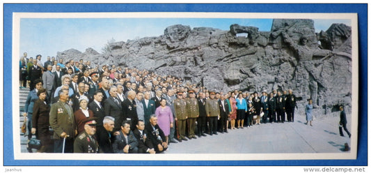 Participants in the Battle of Stalingrad , veterans - Mamayev Kurgan - 1975 - Russia USSR - unused - JH Postcards