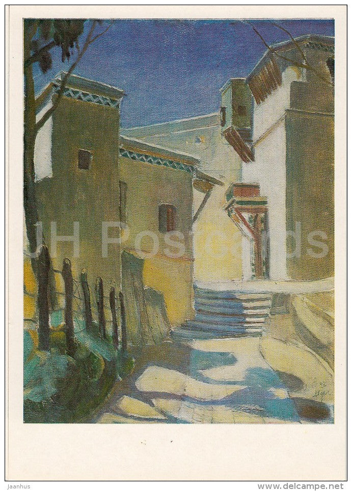painting by K. Petrov-Vodkin - Casbah . Algeria , 1907 - Russian art - 1985 - Russia USSR - unused - JH Postcards
