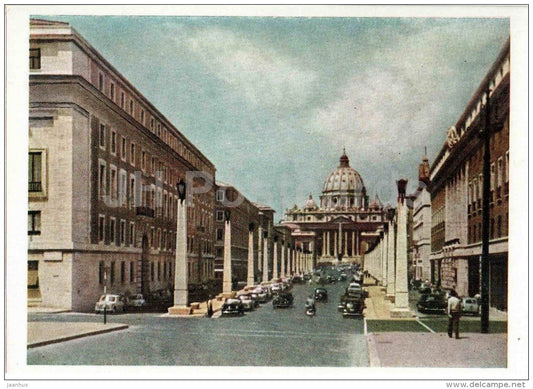 St. Peter´s Cathedral - Rome - Vatican - European Views - 1958 - Italy - unused - JH Postcards