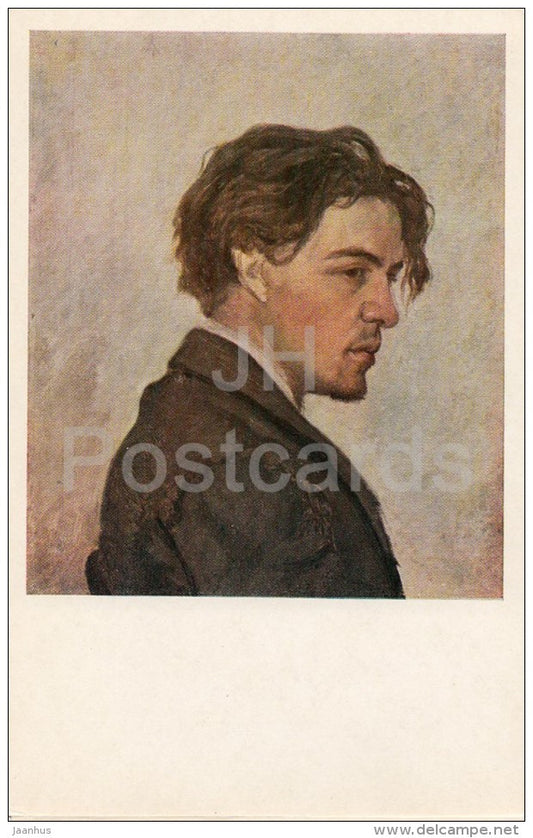 painting by N. Chekhov - Anton Chekhov - Russian Writers - 1969 - Russia USSR - unused - JH Postcards