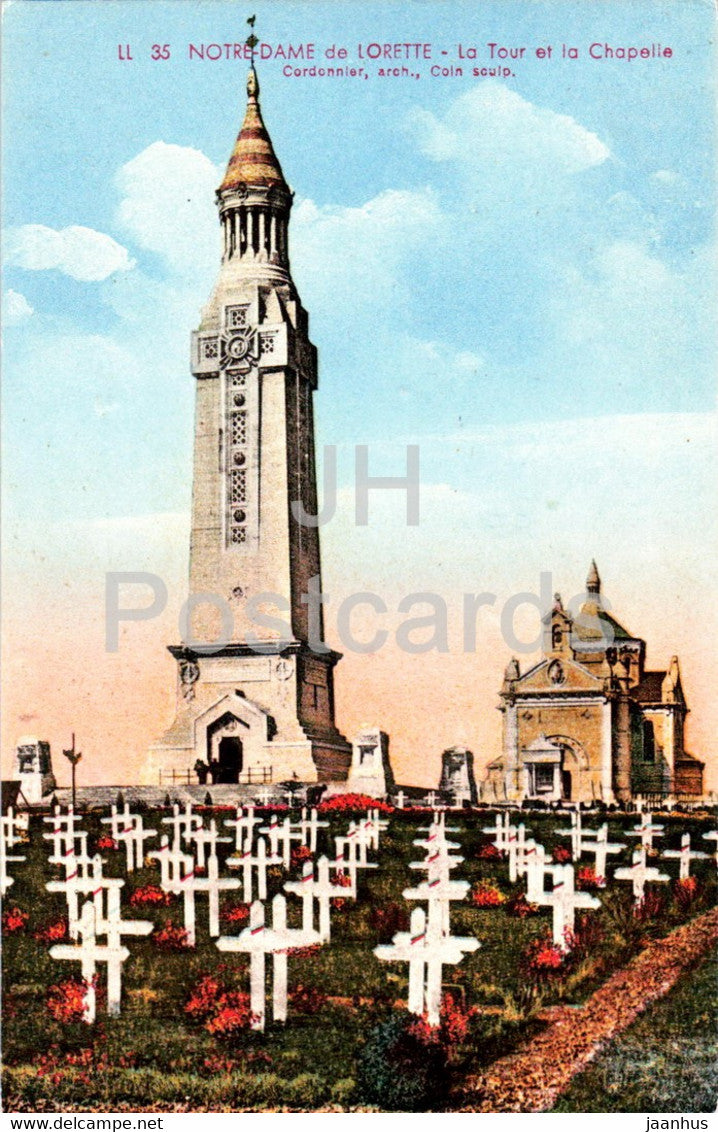 Notre Dame de Lorette - La Tour et la Chapelle - 35 - old postcard - France - unused - JH Postcards