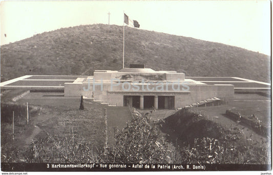Hartmannswillerkopf - Vue Generale  - Autel de la Patrie - Arch R. Danis - old postcard - France - unused - JH Postcards
