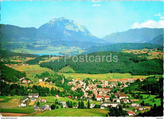 Hermagor mit Presseggersee und Dobratsch - Gailtal - Austria - used - JH Postcards