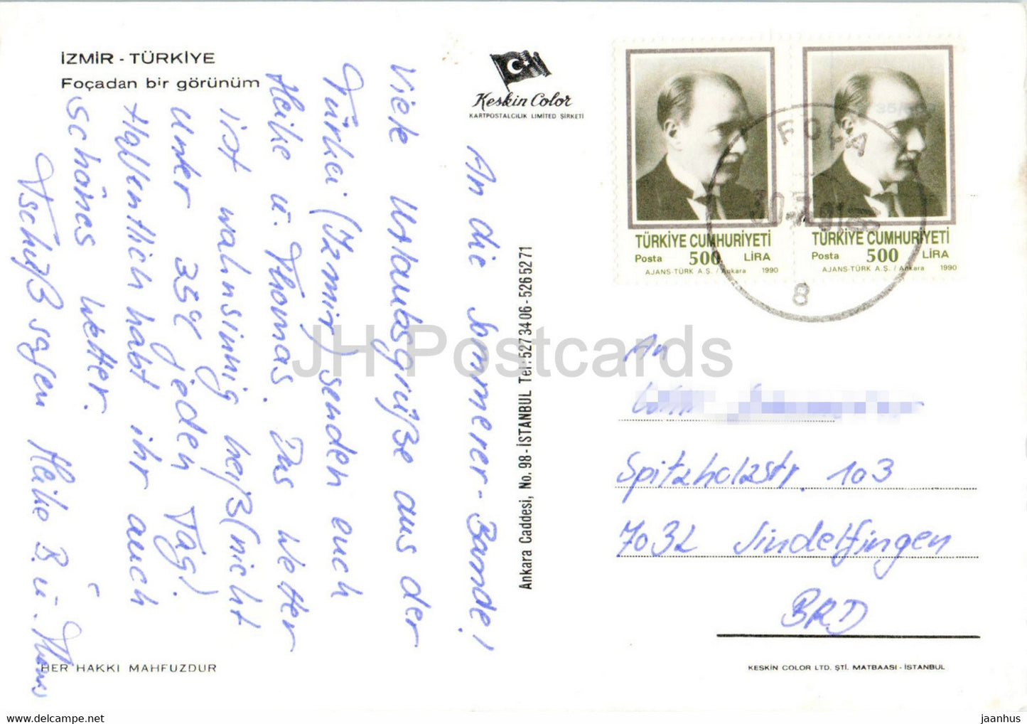 Izmir - Foca - Boot - Hafen - Keskin - 1991 - Türkei - gebraucht