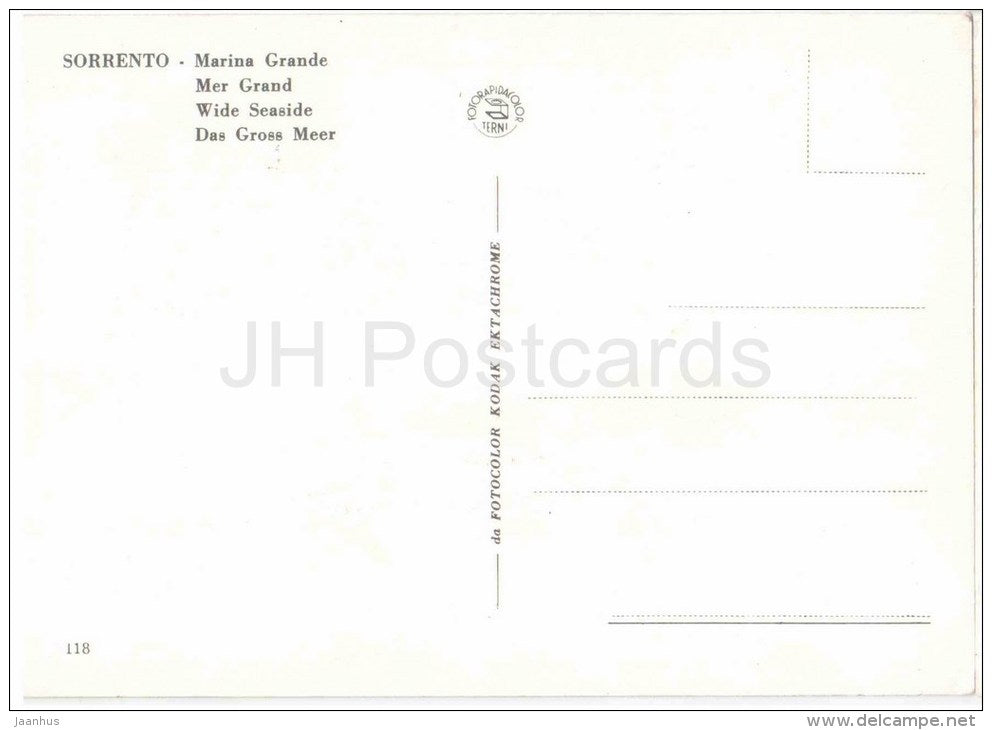 Marina Grande - Sorrento - orange - 118 - Italia - Italy - unused - JH Postcards