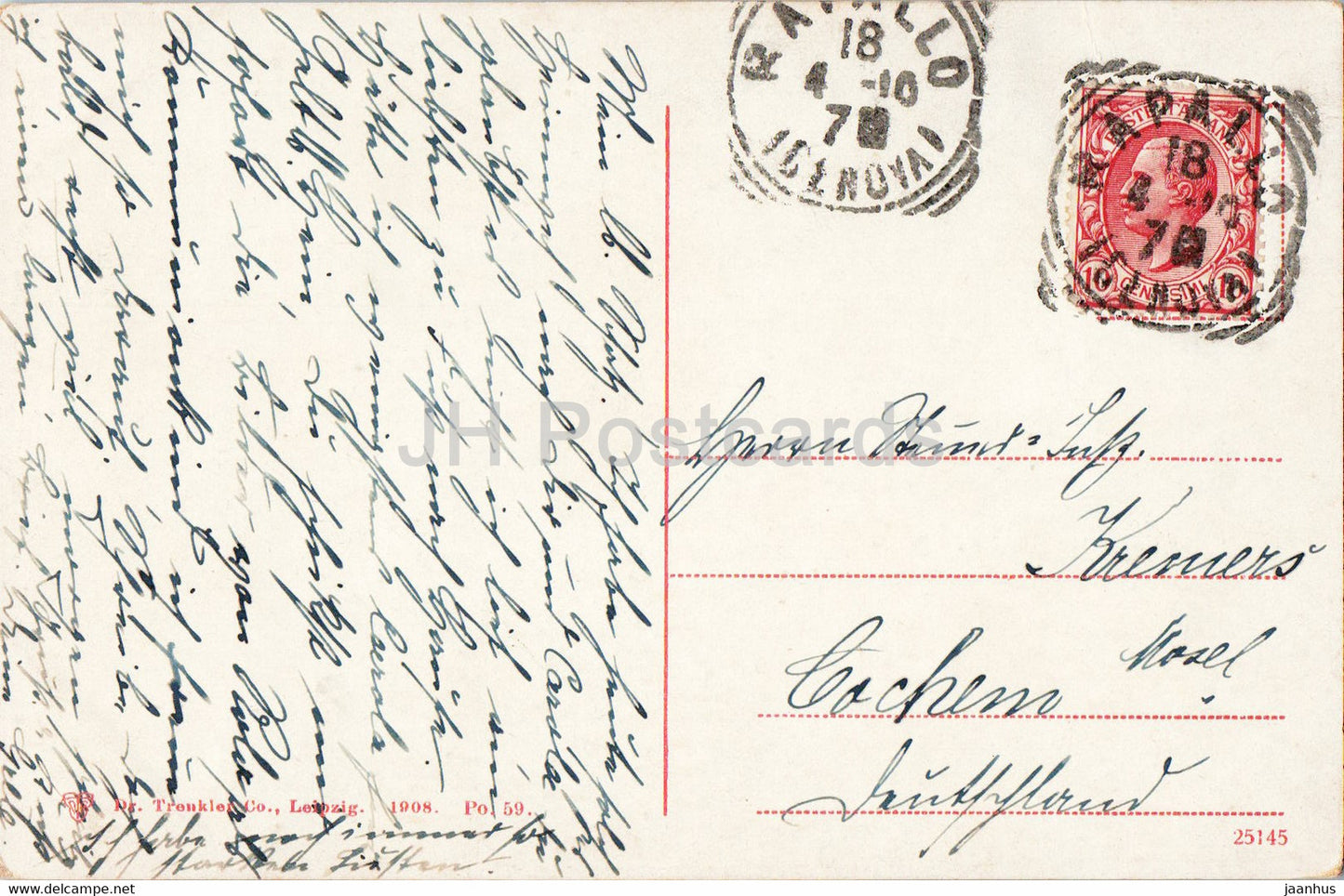 Paragi ed il Castello - castle - 59 - old postcard - 1910 - Italy - used