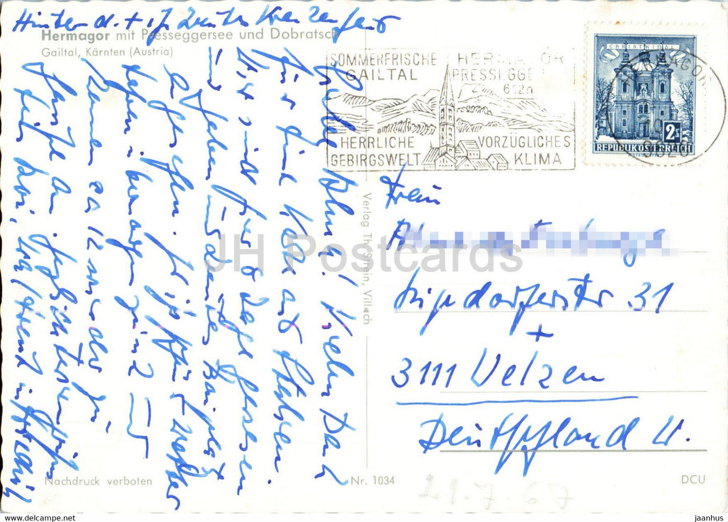 Hermagor mit Presseggersee und Dobratsch - Gailtal - Austria - used