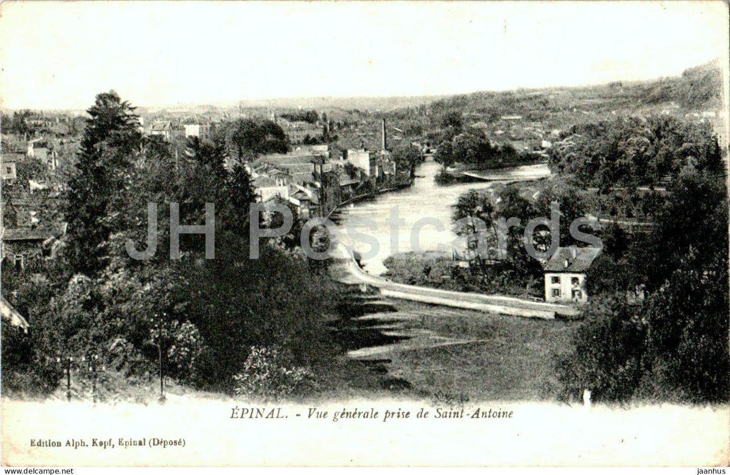 Epinal - Vue Generale prise de Saint Antoine - old postcard - France - unused - JH Postcards