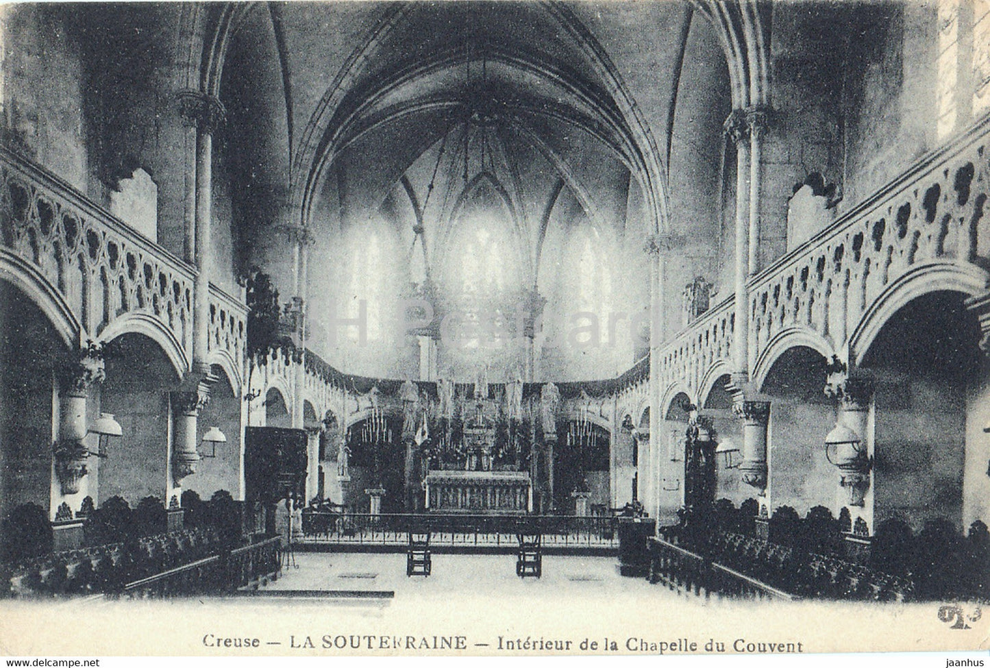 La Souterraine - Creuse - Interieur de la Chapelle du Couvent - old postcard - France - unused - JH Postcards