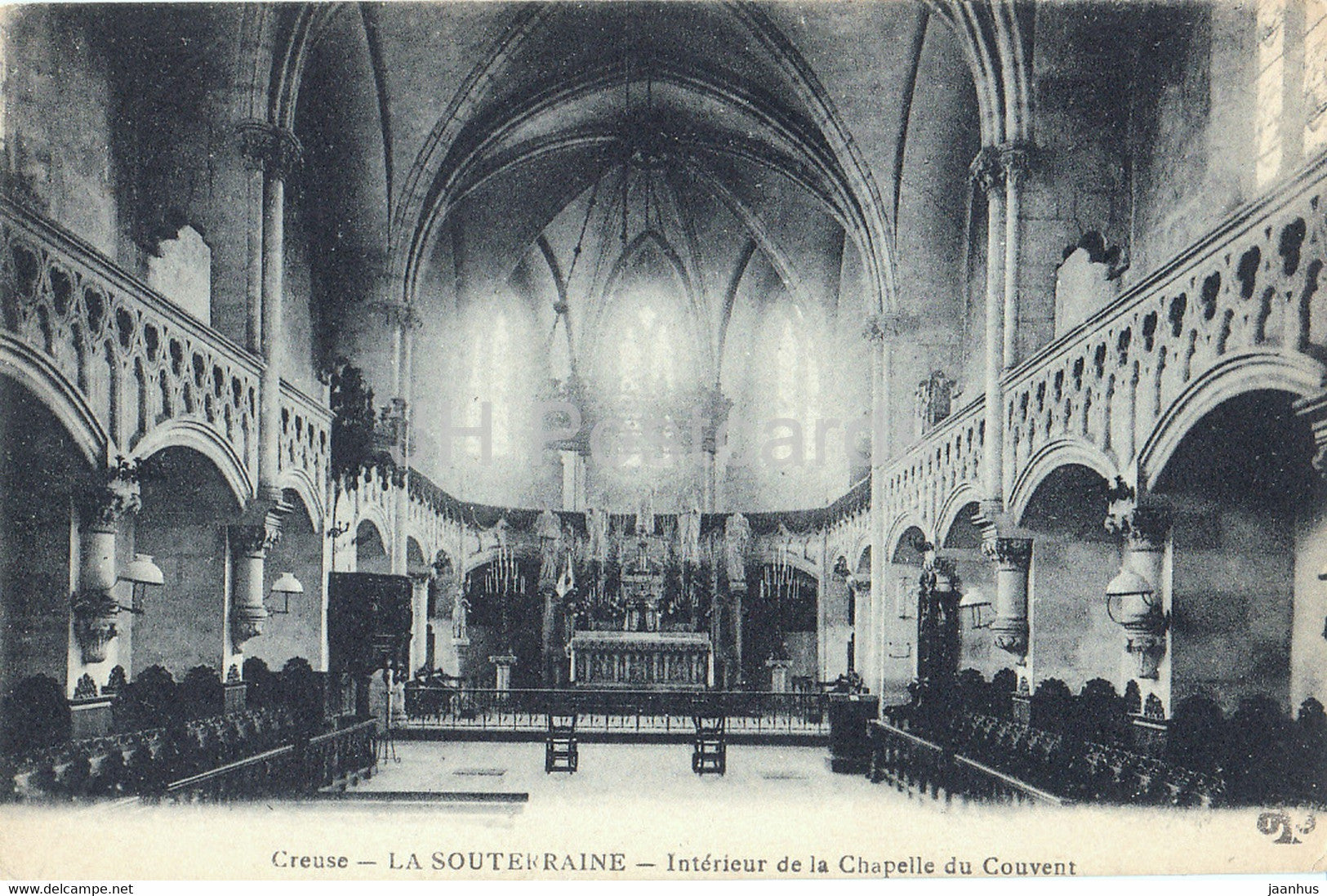La Souterraine - Creuse - Interieur de la Chapelle du Couvent - old postcard - France - unused - JH Postcards