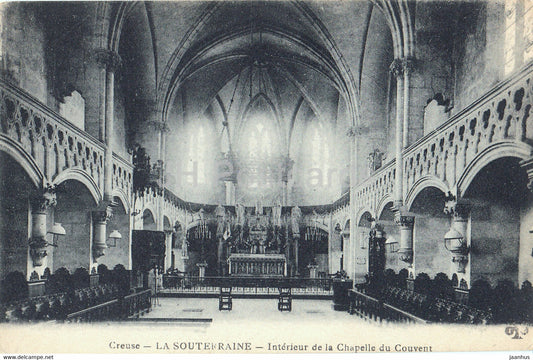 La Souterraine - Creuse - Interieur de la Chapelle du Couvent - old postcard - France - unused - JH Postcards