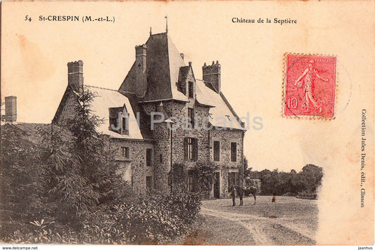 St Crespin - Chateau de la Septiere - castle - 54 - 1904 - old postcard - France - used - JH Postcards