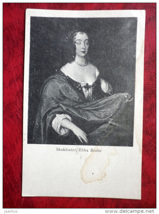 Skokloster - Ebba Brahe - portrait by unkown artist - old postcard - unused - JH Postcards