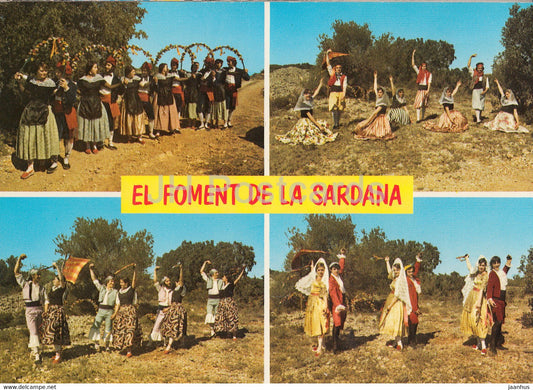 El Foment de la Sardana - dance - Esbart Dels Reis de Mallorca - folk costumes - Spain - used - JH Postcards