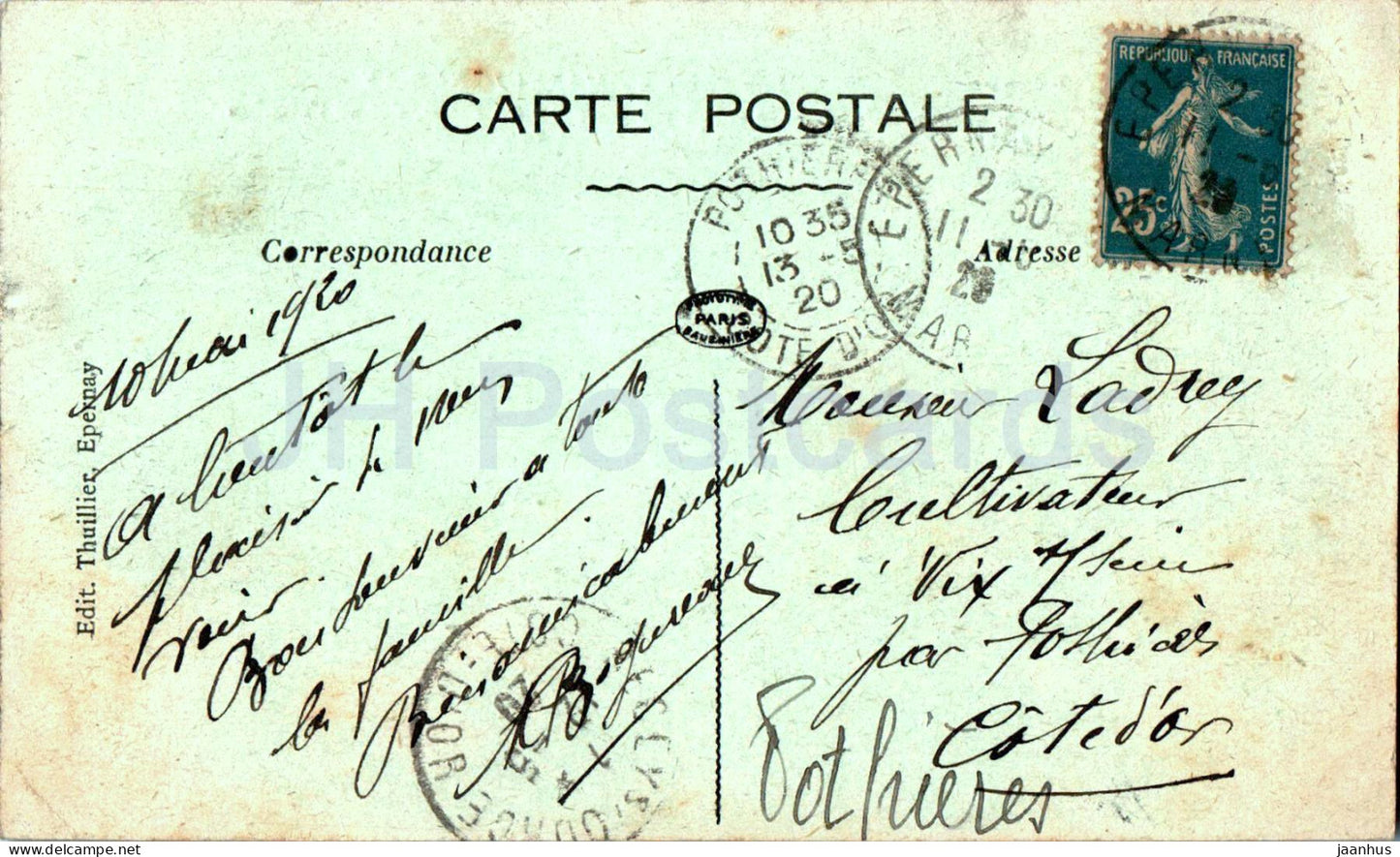 Mareuil sur Ay - Les Goisses - La Champagne - alte Postkarte - 1920 - Frankreich - gebraucht 