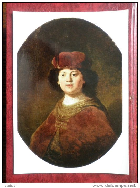 Painting by Rembrandt - Portrait of a Boy , 1633 - maxi card - dutch art - 1973 - unused - JH Postcards