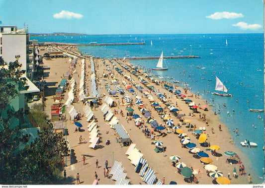 Gabicce Mare - Spiaggia - beach - sailing boat - Italy - 1964 - used - JH Postcards