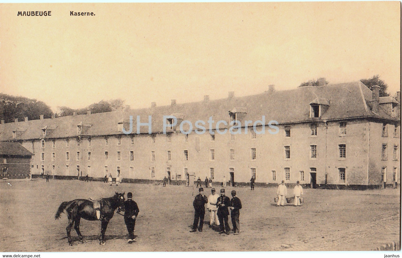 Maubeuge - Kaserne - military - horse - old postcard - France - unused - JH Postcards