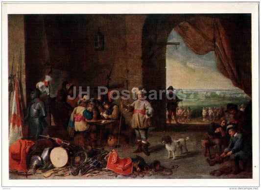 painting by David Teniers the Younger - Guardroom - Flemish art - 1959 - Russia USSR - unused - JH Postcards