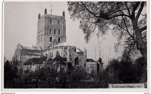 Tewkesbury Abbey - East - 1952 - United Kingdom - England - used - JH Postcards