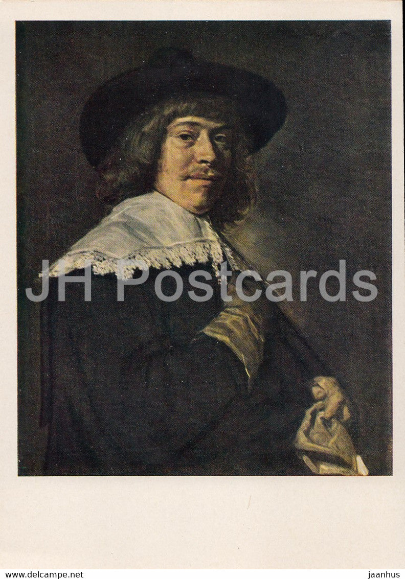 painting by Frans Hals - Portrait of a young man with a glove in his hand - Dutch art - 1964 - Russia USSR - unused - JH Postcards