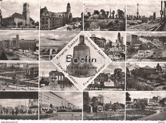 Berlin - Viersektoren Stadt - Amerik Sektor - Britischer Sektor - Franzos Sektor - Sowjet Sektor - Germany - unused - JH Postcards