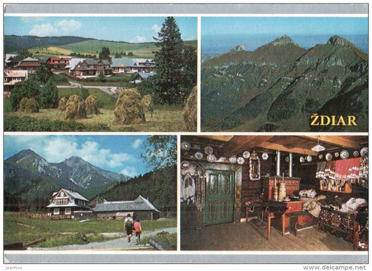 Zdiar - village - Monkova valley - Vysoke Tatry - High Tatras - Czechoslovakia - Slovakia - unused - JH Postcards