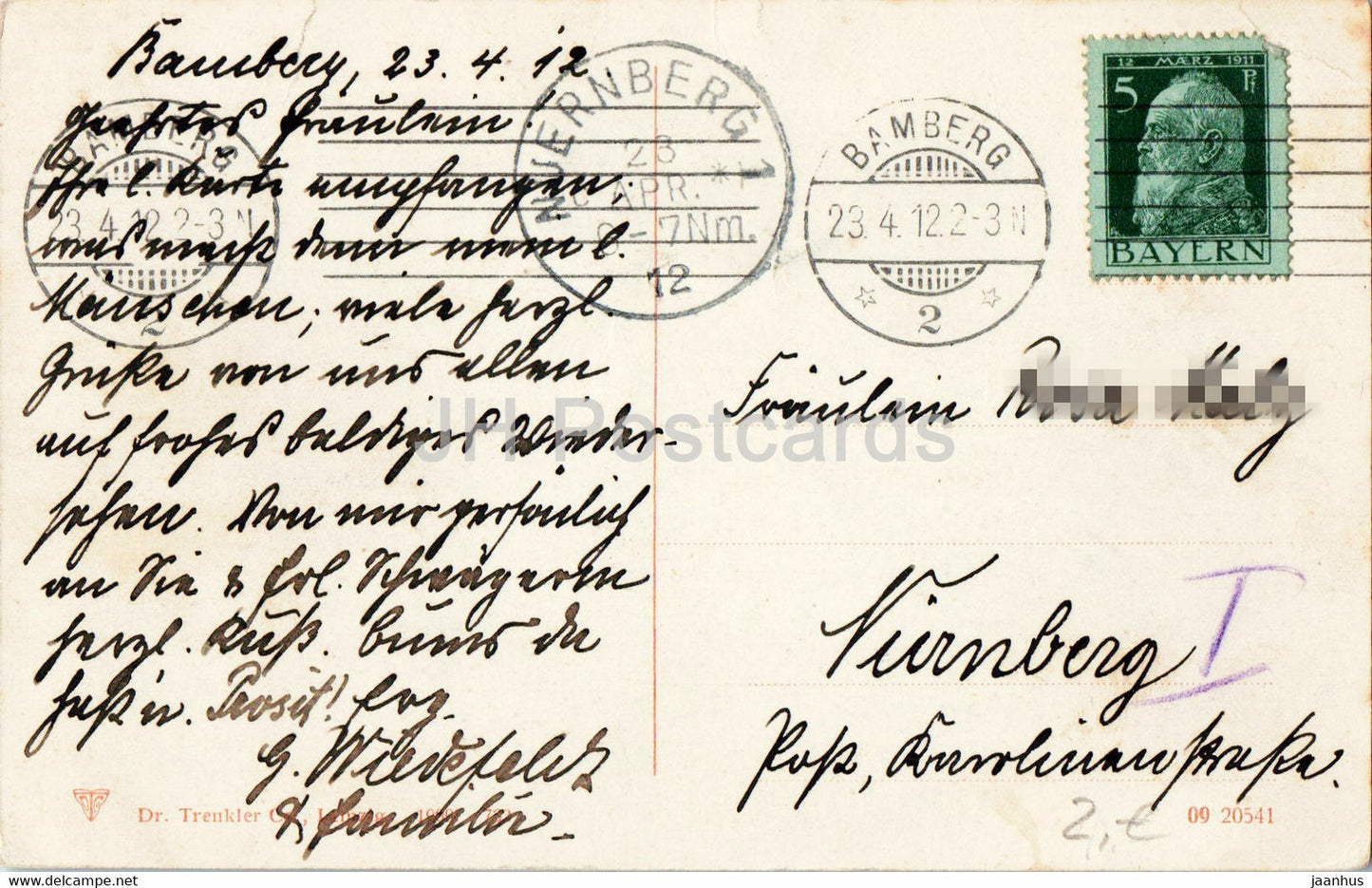 Leipzig - Altes Rathaus nach dem Umbau - Rathaus - alte Postkarte - 1912 - Deutschland - gebraucht