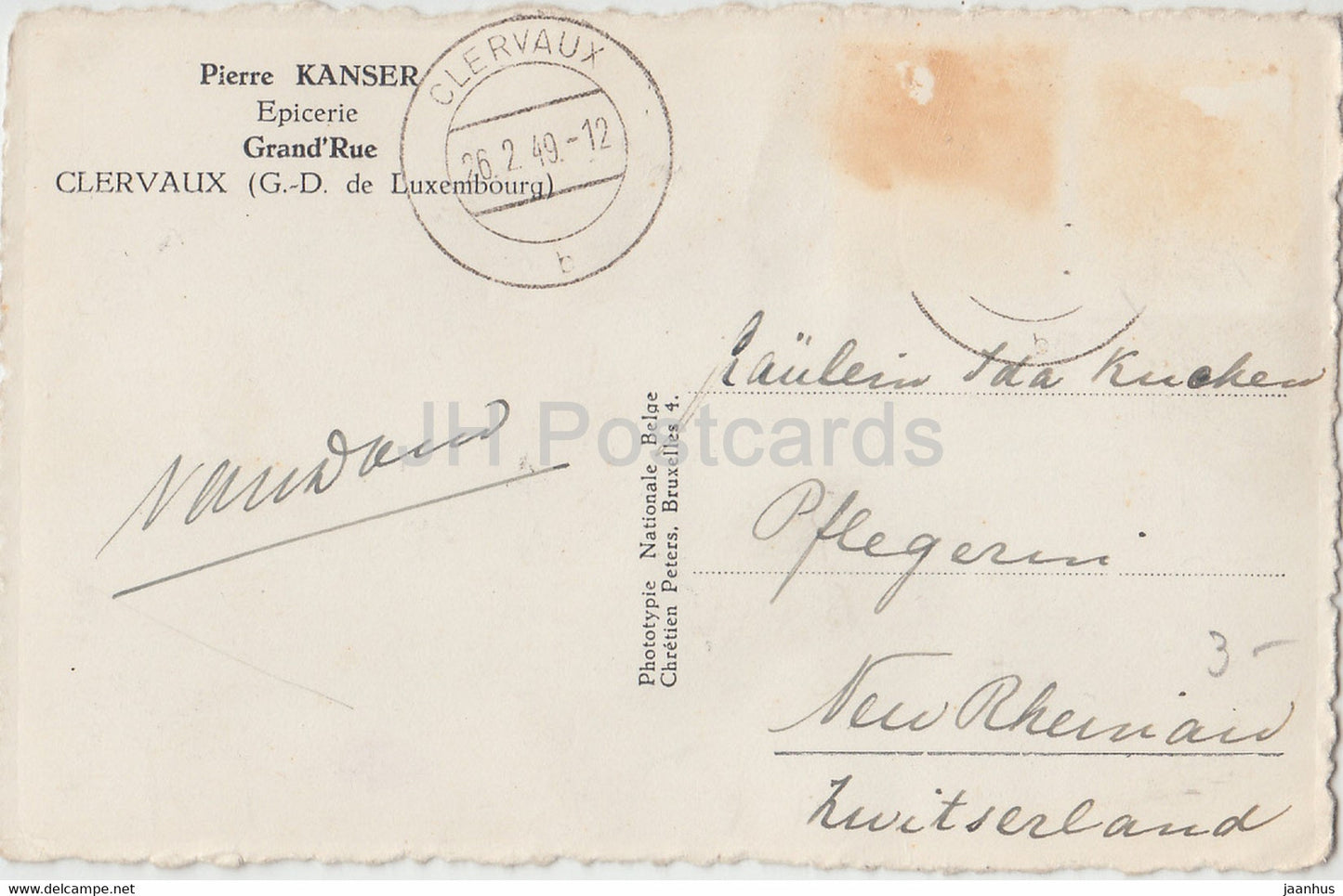 Clervaux - L'Abbaye - Pierre Kanser - 262 - old postcard - 1949 - Luxembourg - used
