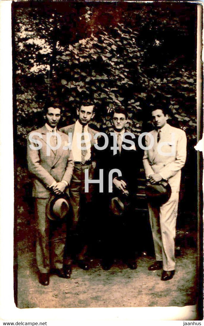 men - old postcard - France - unused - JH Postcards