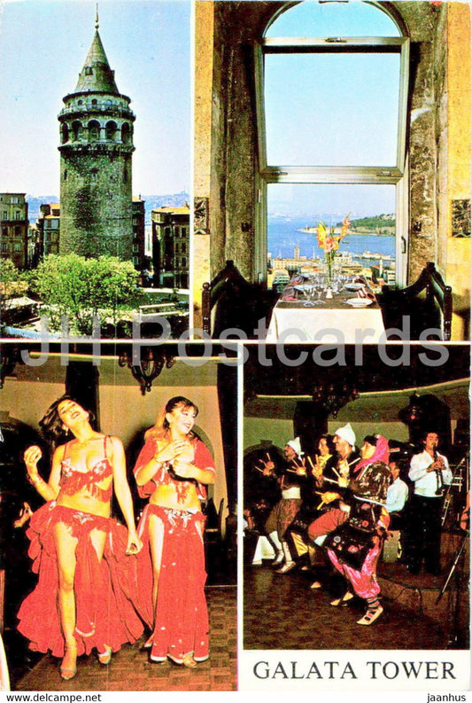 Istanbul - Galata Tower - dance - Keskin -1984 - Turkey - used - JH Postcards