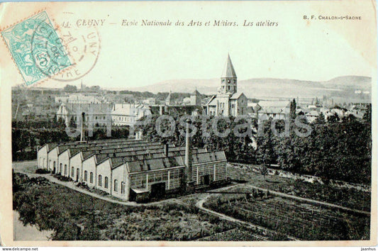 Cluny - Ecole Nationale des Arts et Metiers - Les ateliers - school of arts - 44 - old postcard - 1905 - France - used - JH Postcards