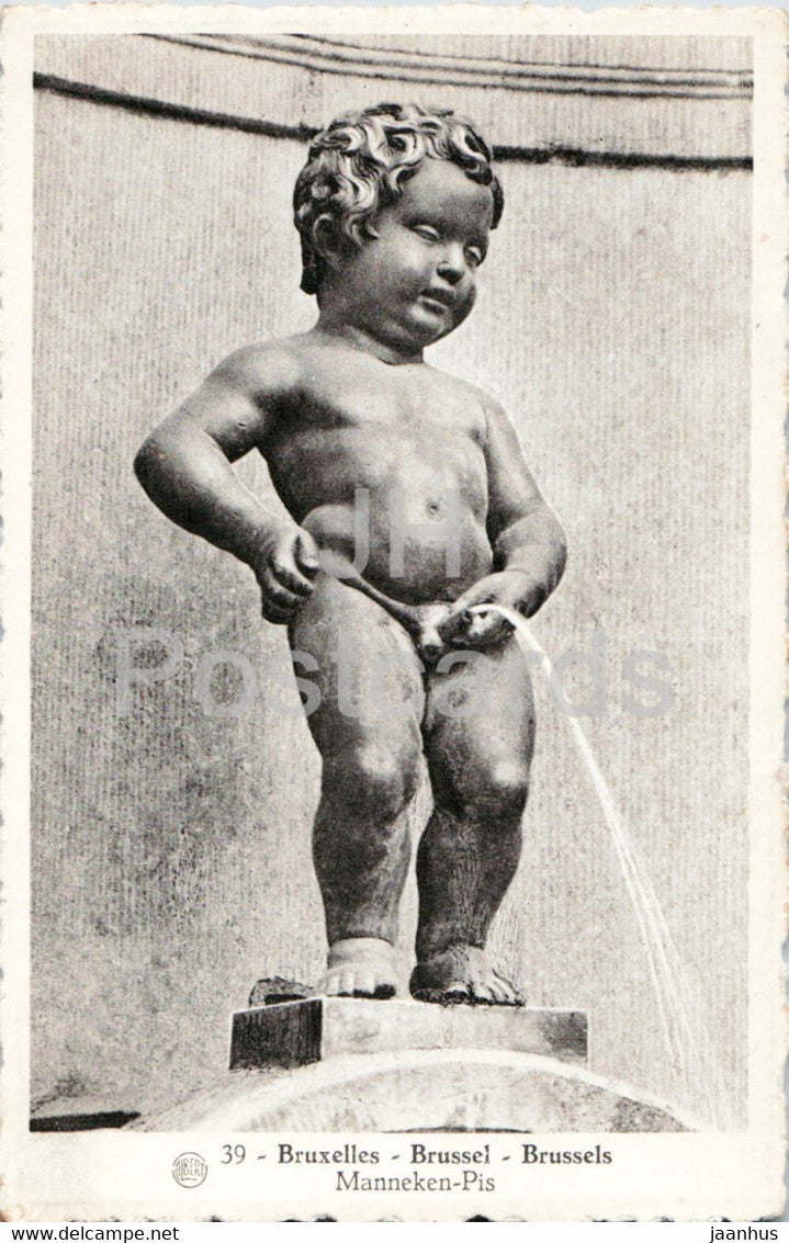 Bruxelles - Brussels - Manneken Pis - Pissing Boy - 39 - old postcard - Belgium - unused - JH Postcards