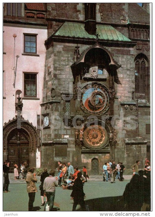 The Old Town Clock - Praha - Prague - Czechoslovakia - Czech - used - JH Postcards