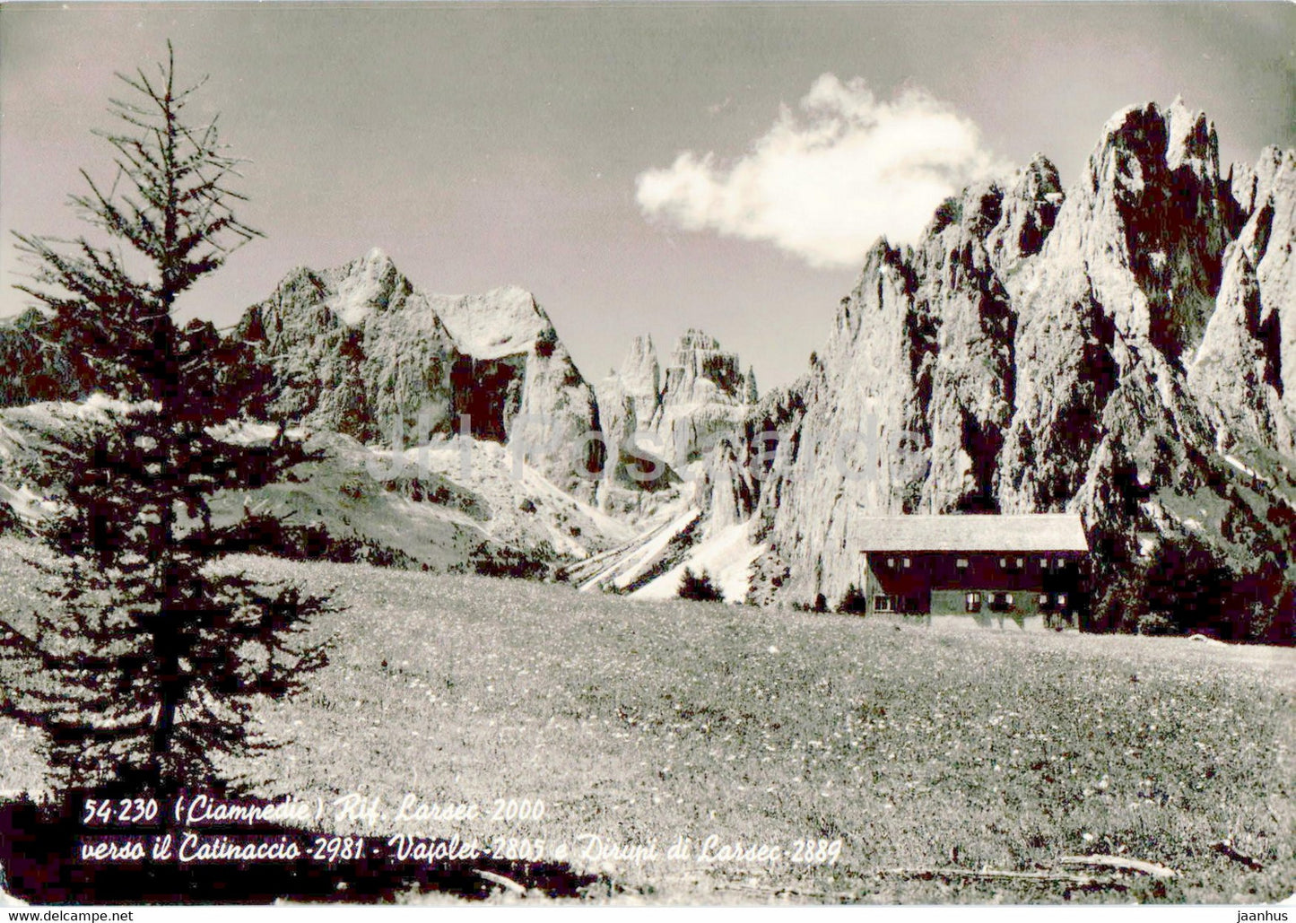 Ciampedie - Rif Larsec verso il Catinaccio - Vajolet - Dirupi di Larsec - Italy - used - JH Postcards