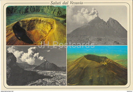 Saluti dal Vesuvio - Mount Vesuvius - volcano - multiview - Napoli - 560 - Italy - unused - JH Postcards