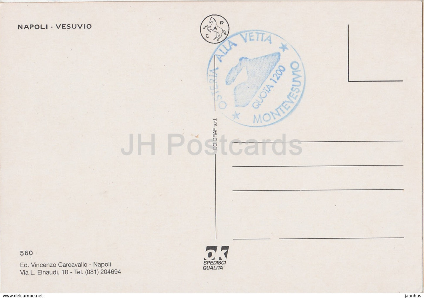 Saluti dal Vesuvio - Mount Vesuvius - volcano - multiview - Napoli - 560 - Italy - unused