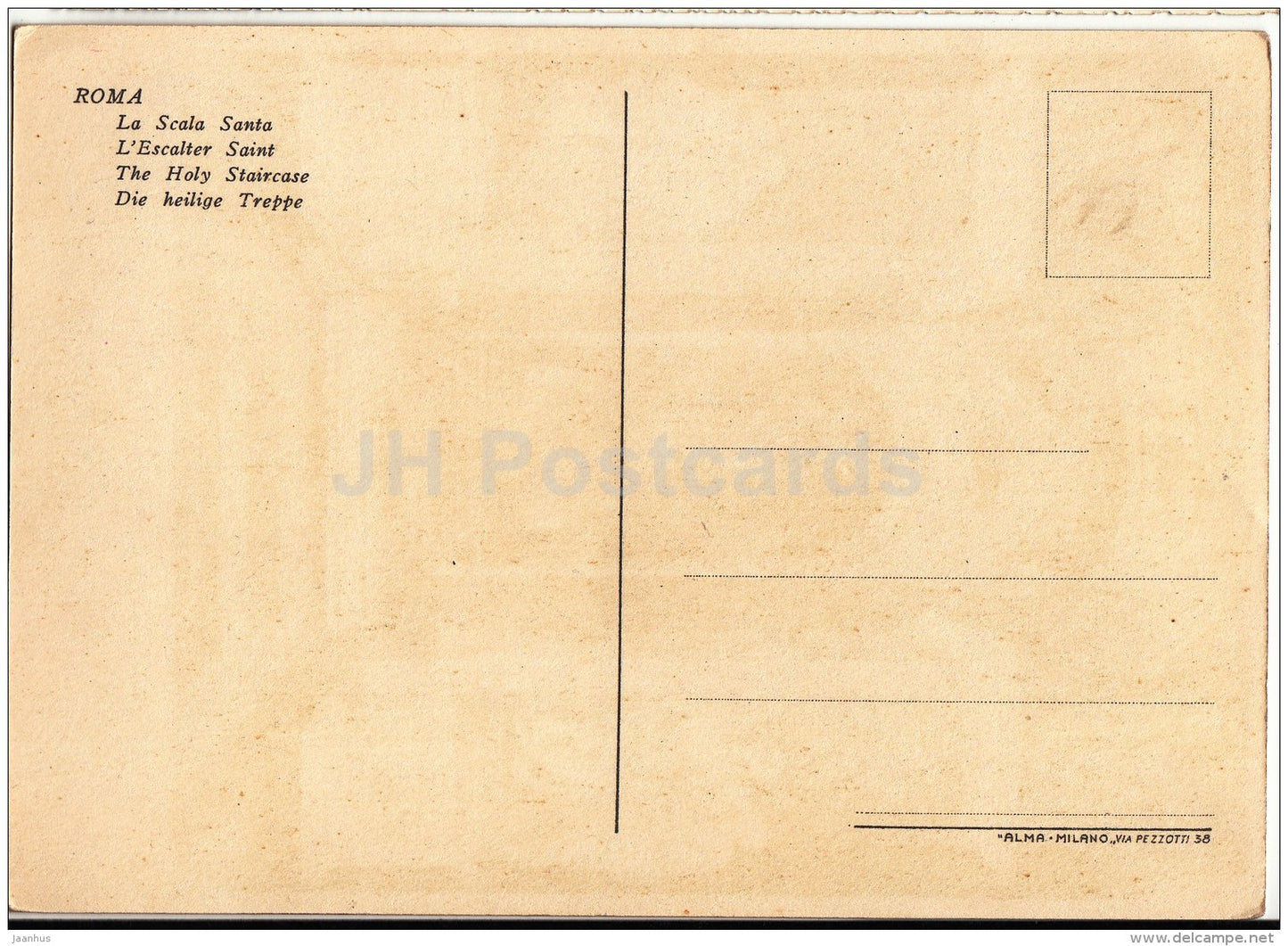 La Scala Santa - The Holy Staircase - Rome - Roma - Italy - Italia - unused - JH Postcards